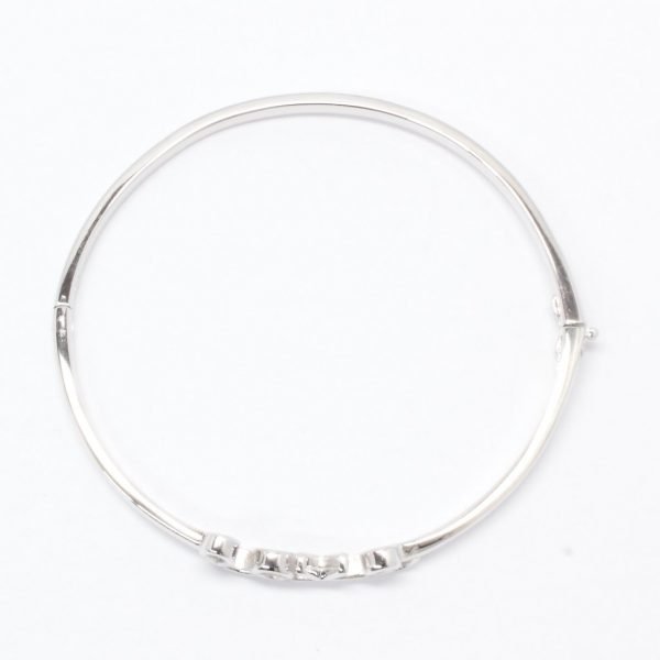 Pulsera de plata esclava con visagra y la palabra LOVE - Imagen 2